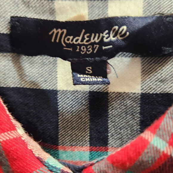 MADEWELL long sleeve button-up shirt womans small - Picture 2 of 4